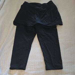 CLEARANCE Land's End Black Swim Skirted Leggings Bottom